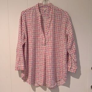 Gap blouse white pink purple size M
